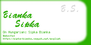 bianka sipka business card